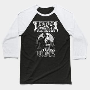 Lovecraft HPL IPA Beer - Miskatonic Drinking Club Baseball T-Shirt